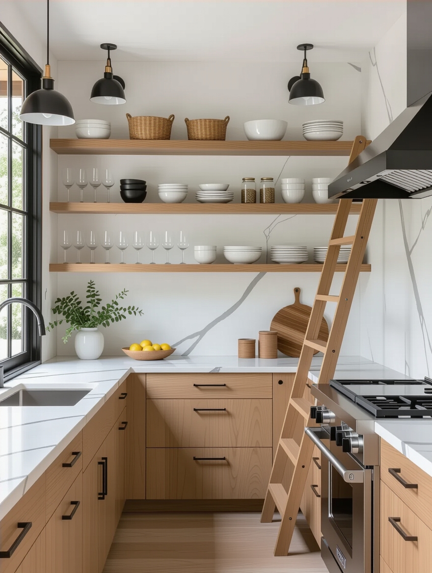 maximize vertical kitchen storage
