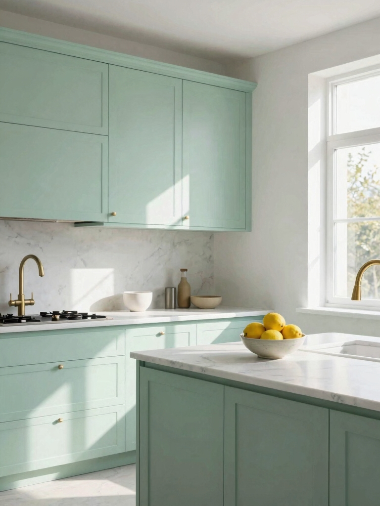 mint cabinets enhance brightness