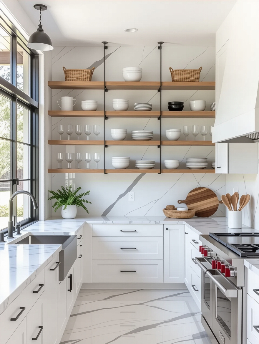 modern open shelving benefits