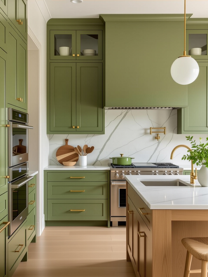 muted olive green warmth