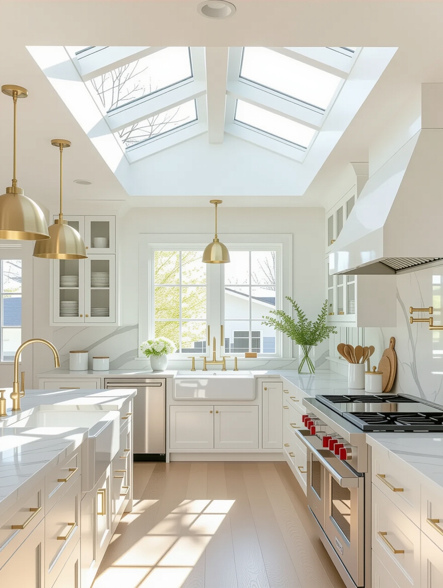 natural light through skylights