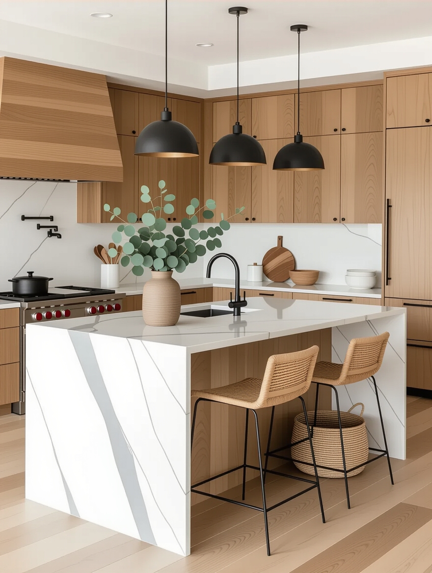 natural wood kitchen warmth