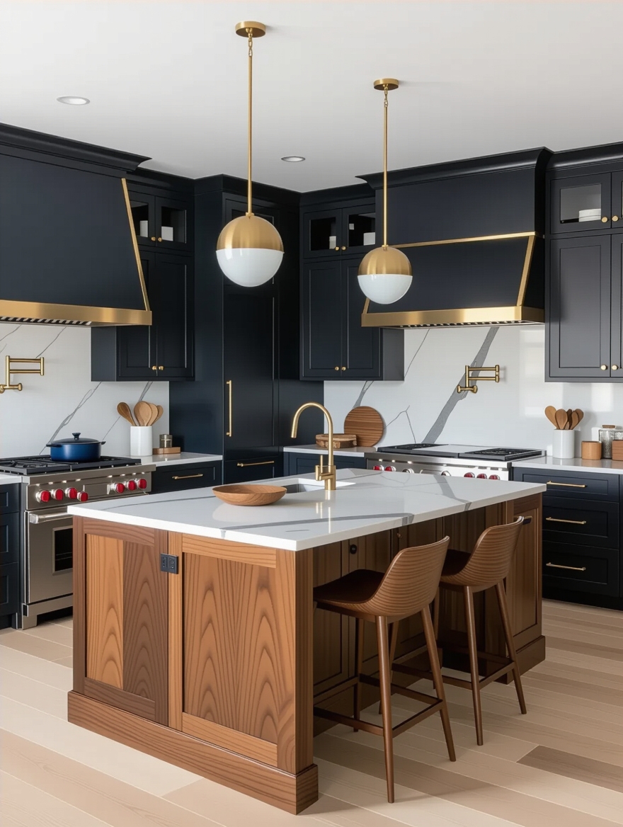 navy blue warm walnut