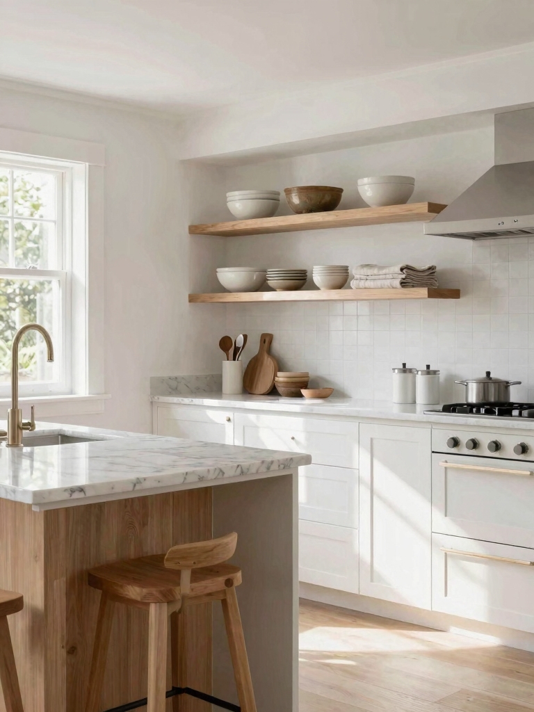 open shelving for kitchens