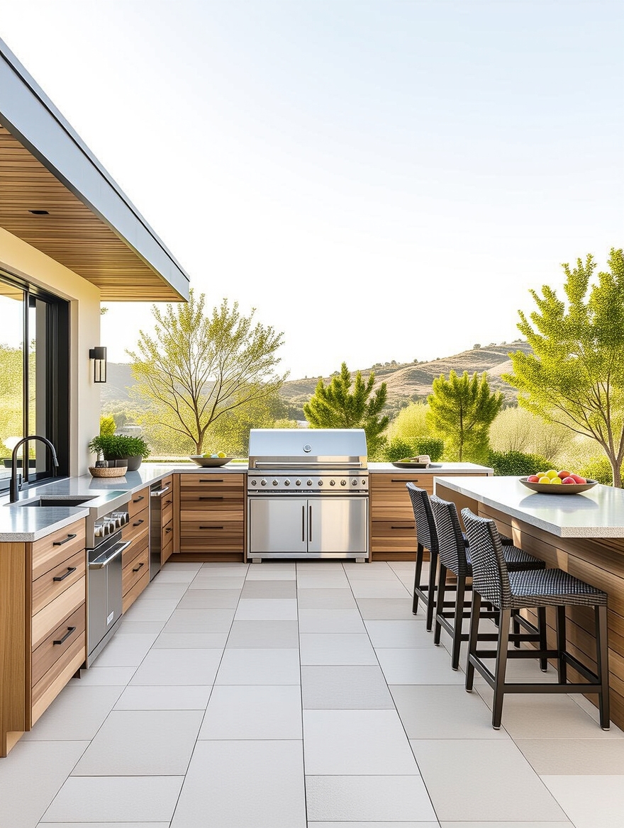 optimal outdoor kitchen layout