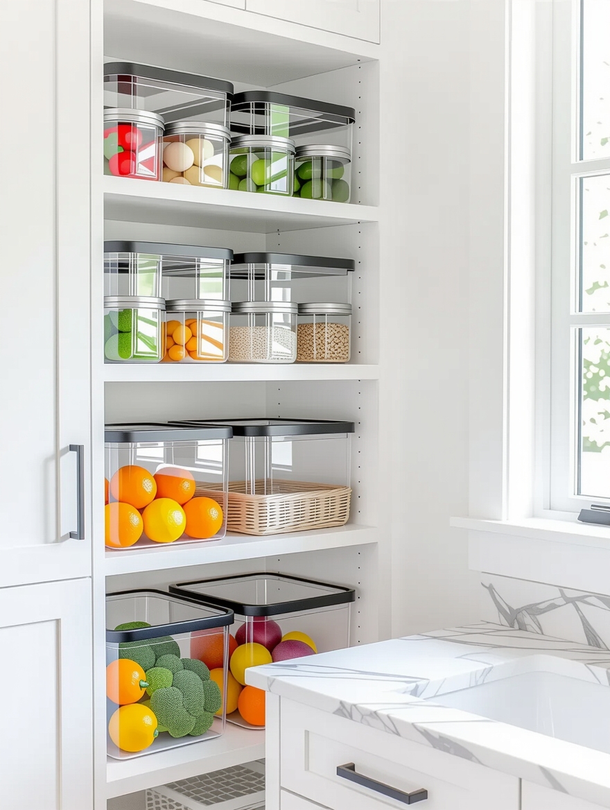 optimize pantry with bins