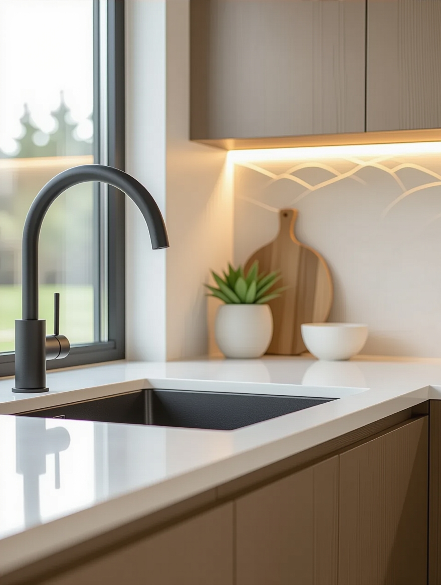 organic shapes enhance kitchens