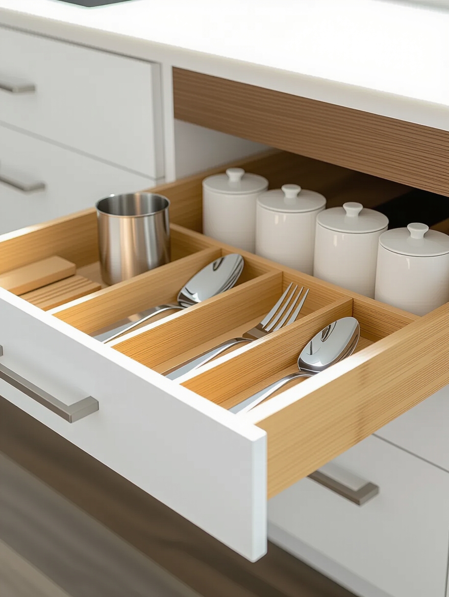 organize drawers with dividers