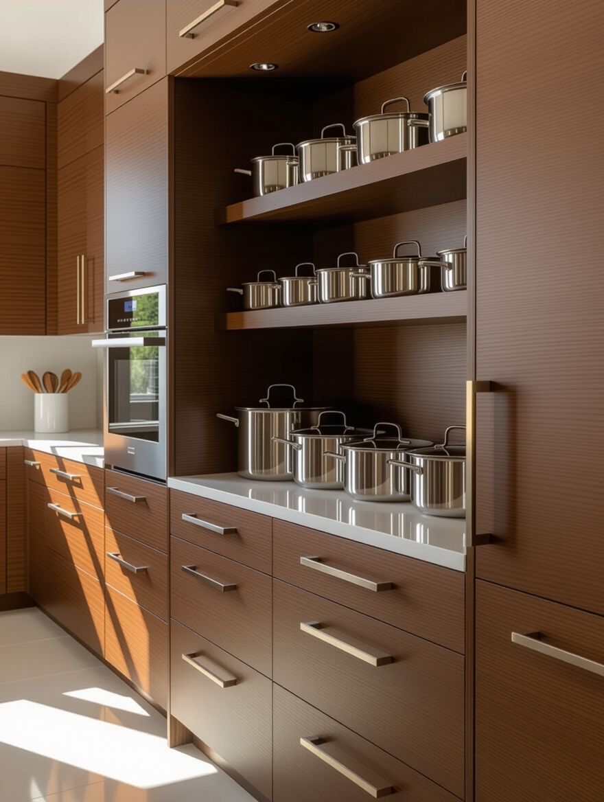 organize pots with dividers