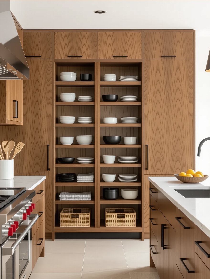 organized baking sheet storage