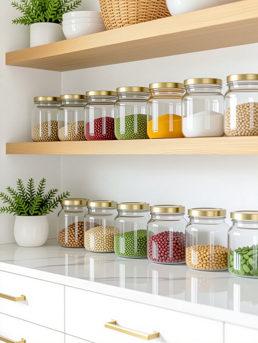 organized pantry with transparency