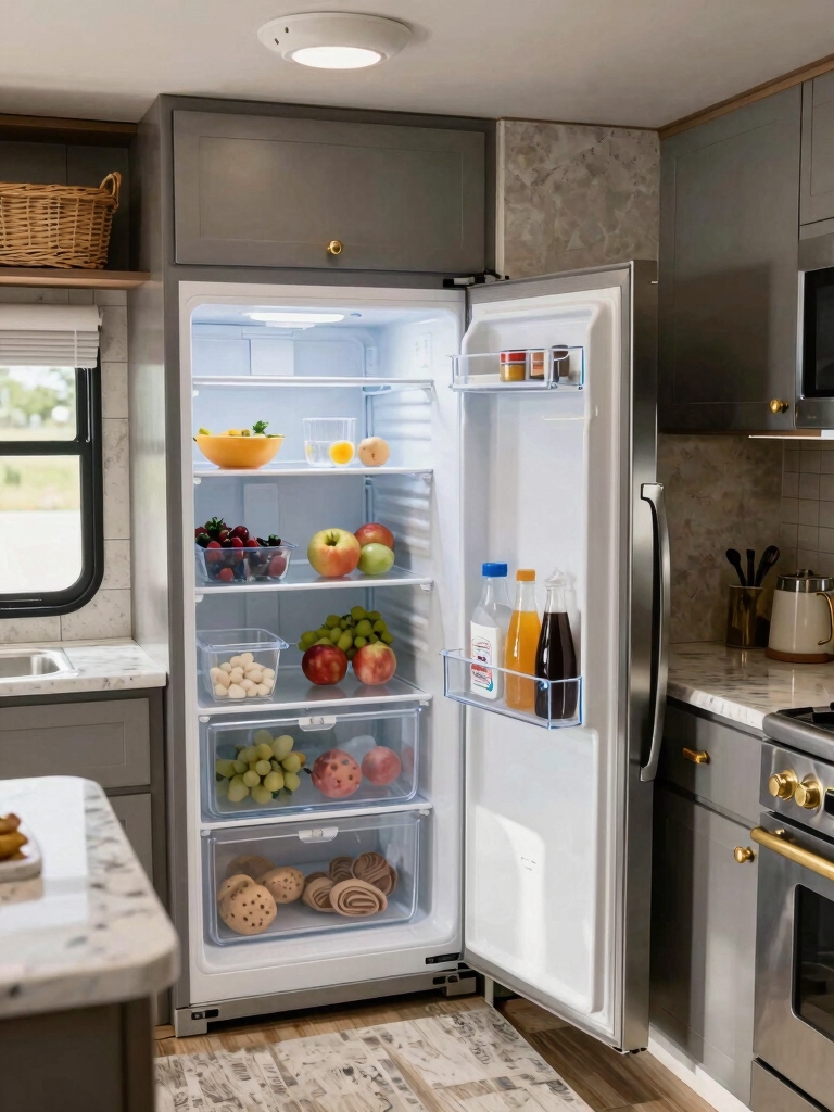 organized rv fridge solutions