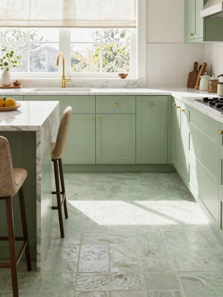 pale sage vinyl planks