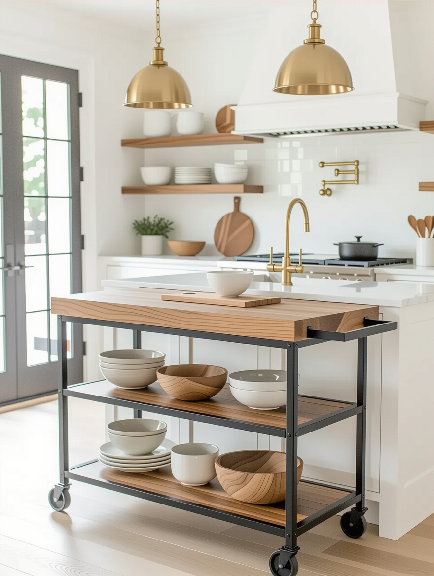 portable kitchen cart benefits