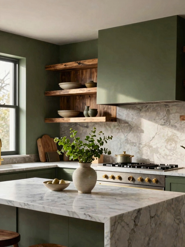 rustic olive green warmth