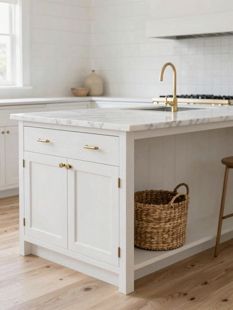 salvaged cabinet farmhouse island