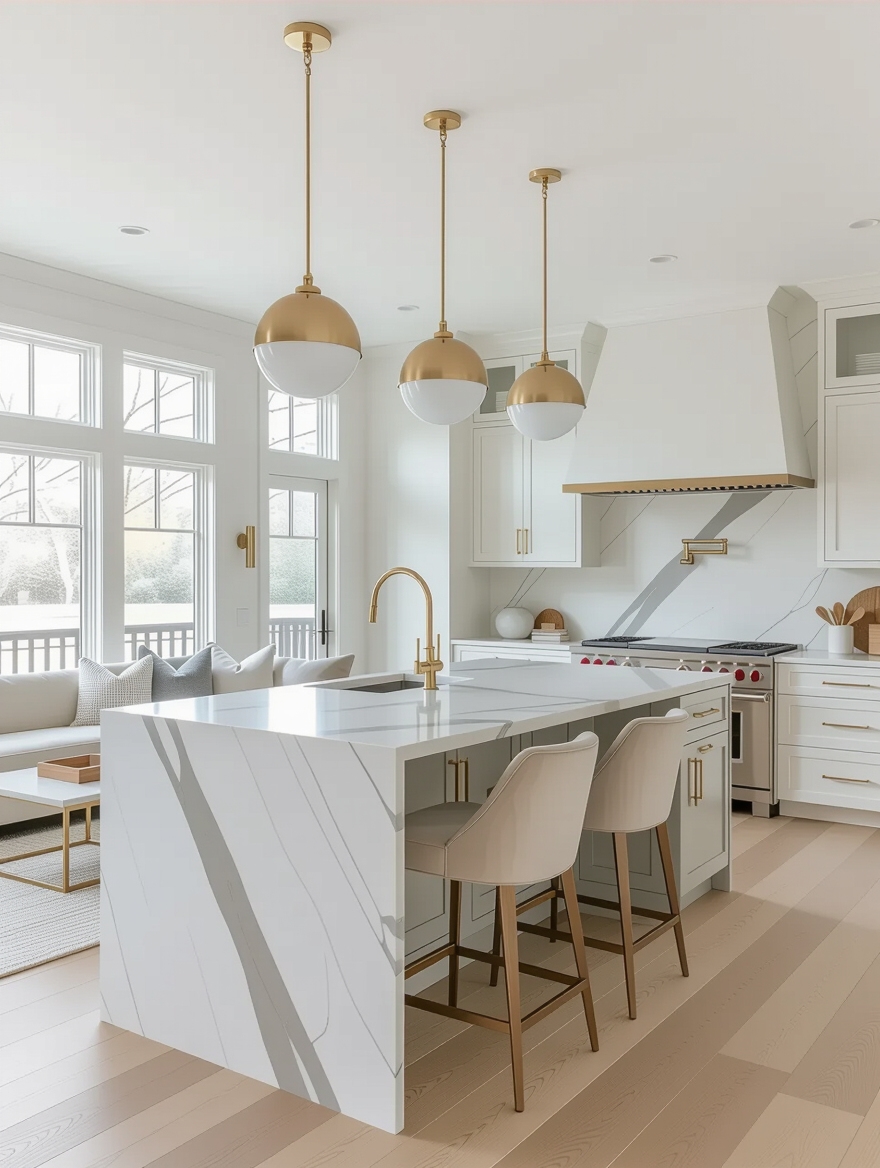 seamless kitchen living integration