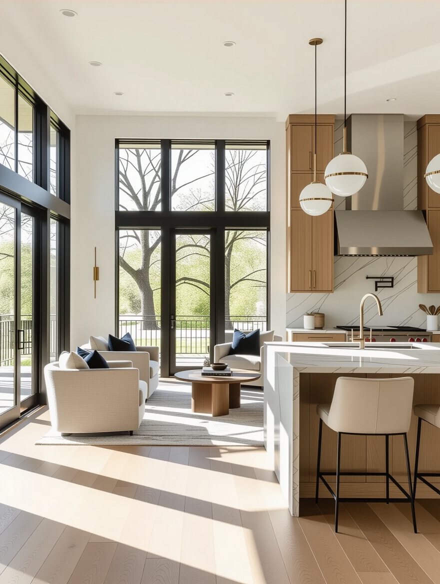 seamless living kitchen integration