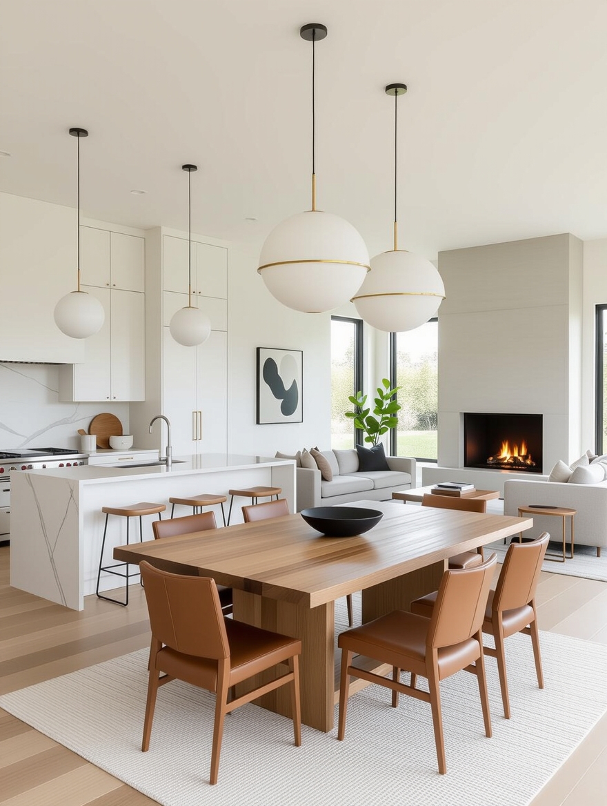sleek airy minimalist living