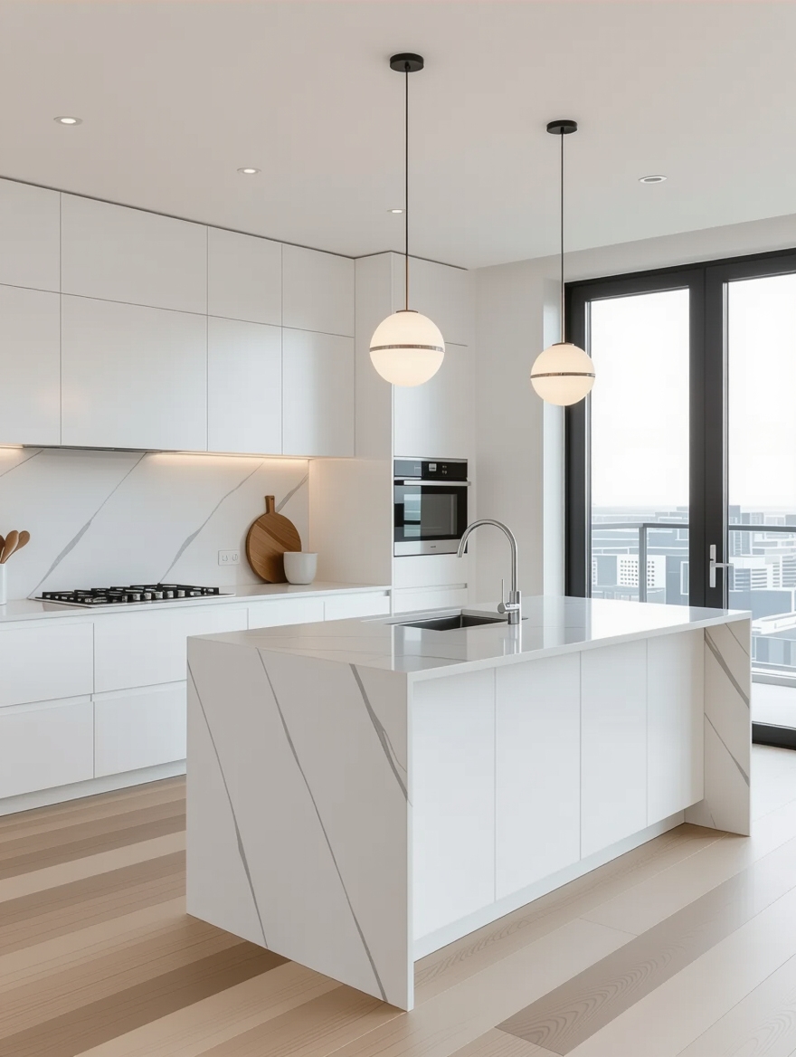 sleek functional minimalist kitchens
