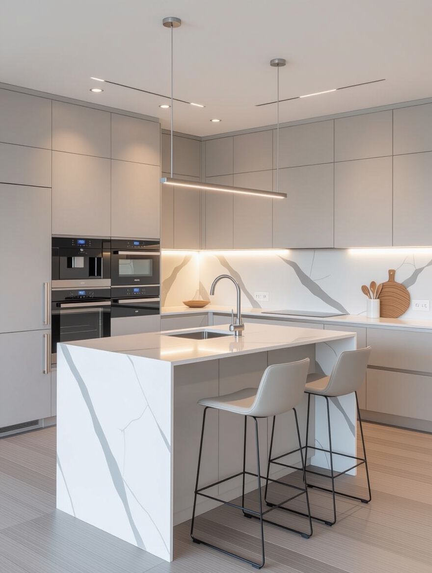 sleek hidden kitchen technology
