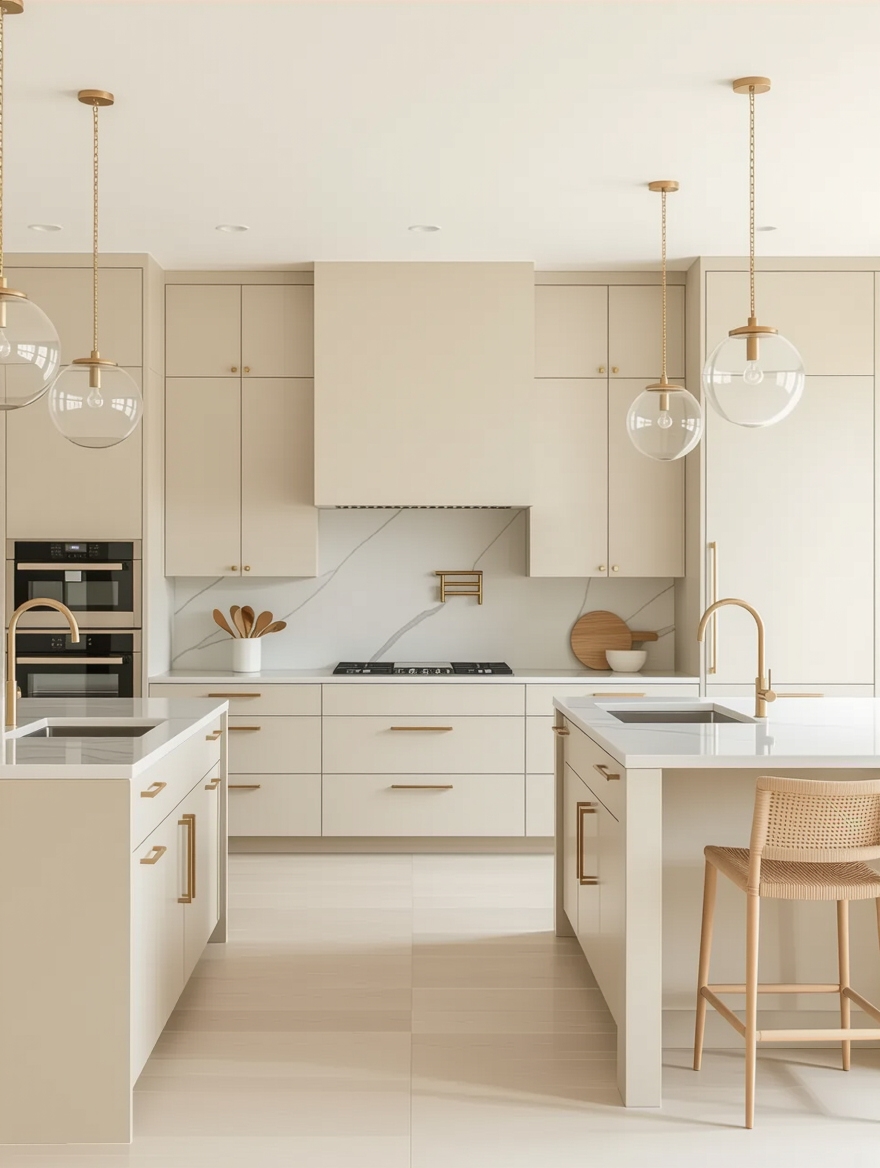 sleek minimalist coastal cabinetry