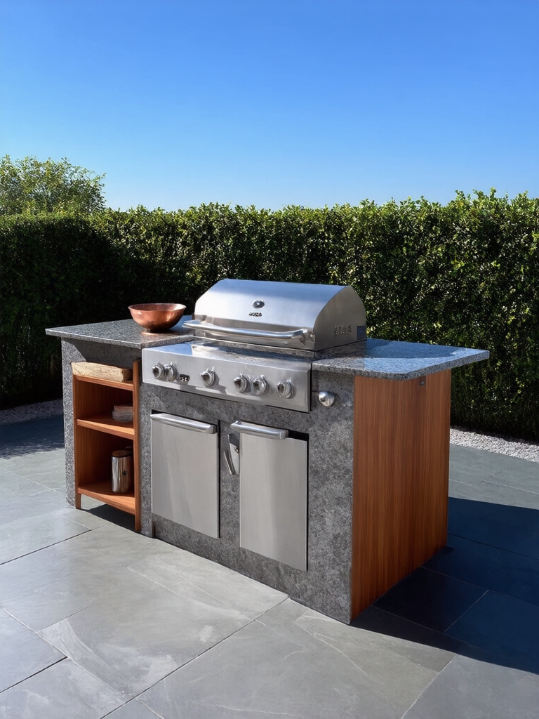 stone grill island design