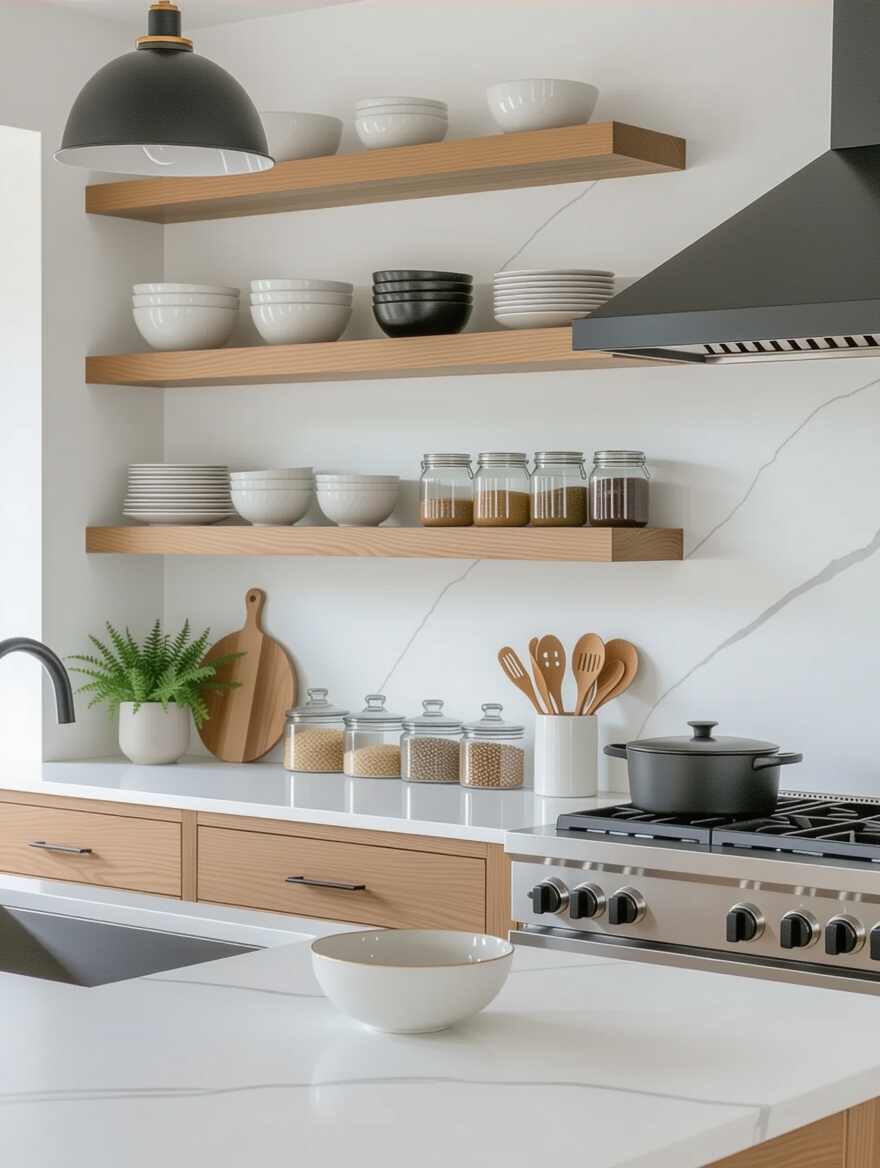 stylish accessible kitchen organization