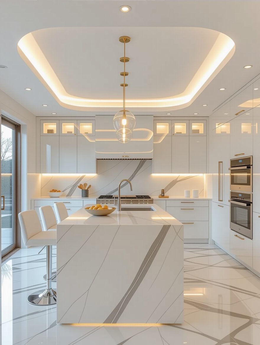 stylish ambient kitchen lighting