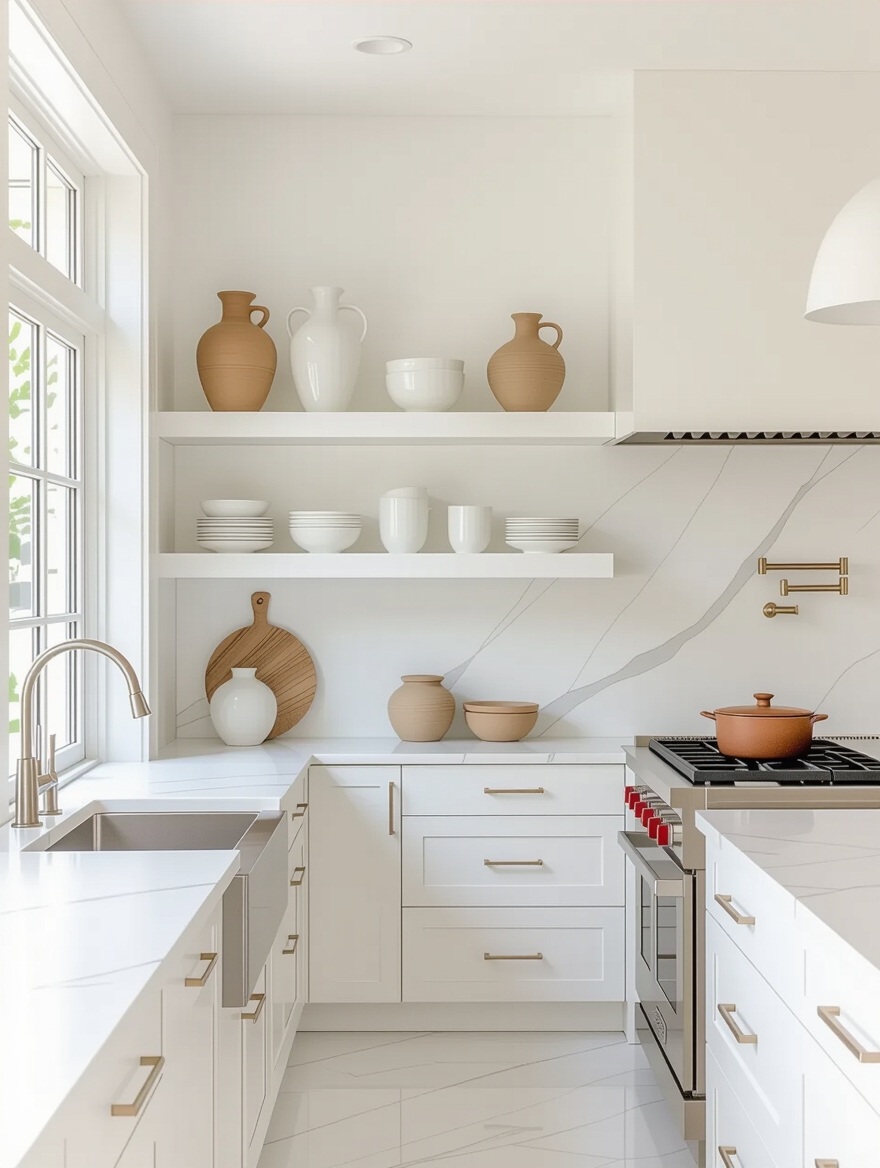 stylish floating shelf display