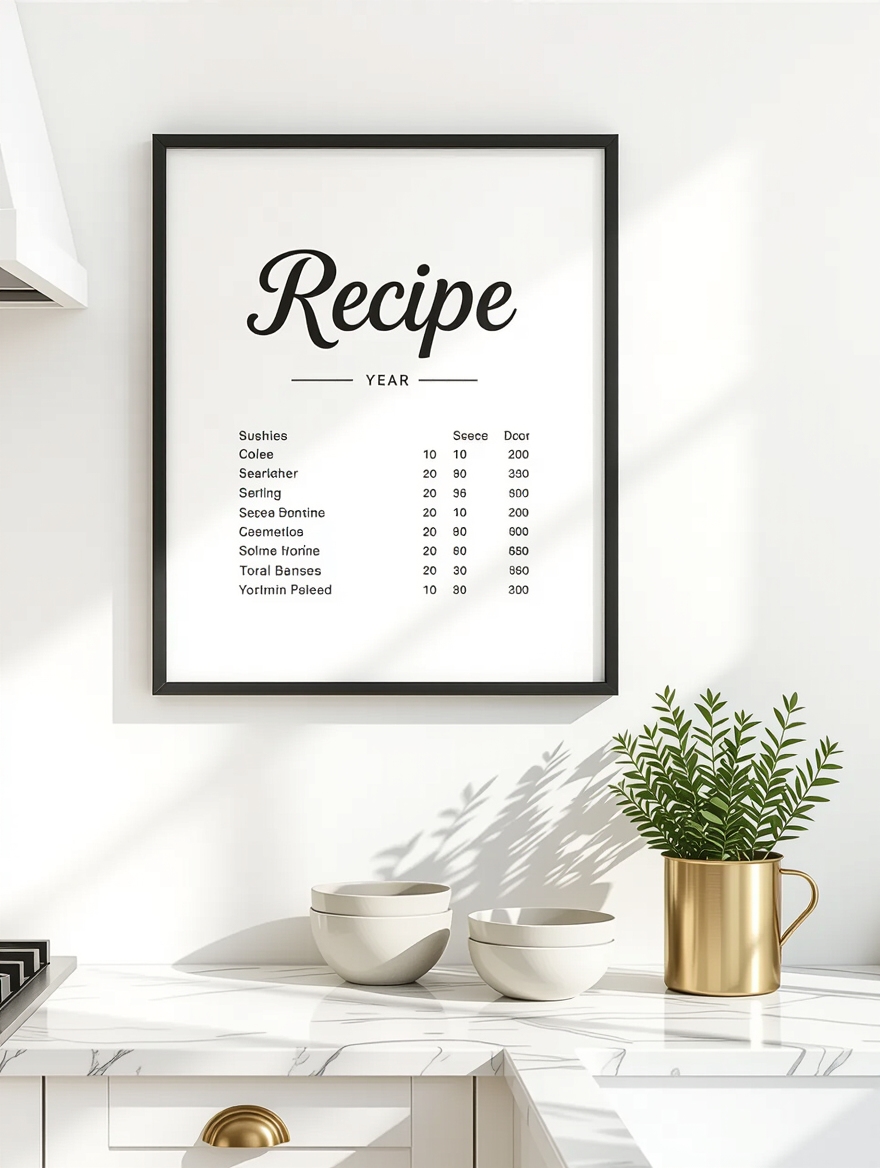 stylish kitchen recipe decor