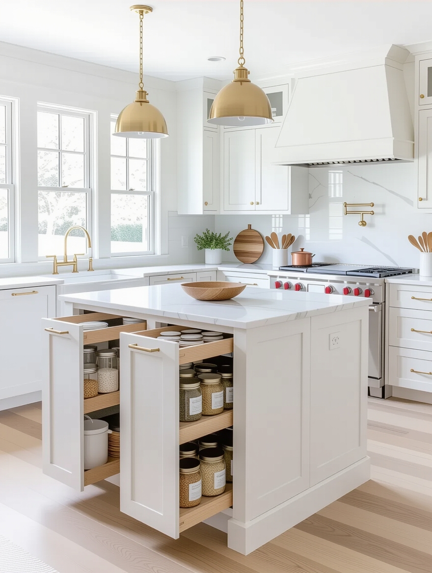 stylish multi functional pantry islands
