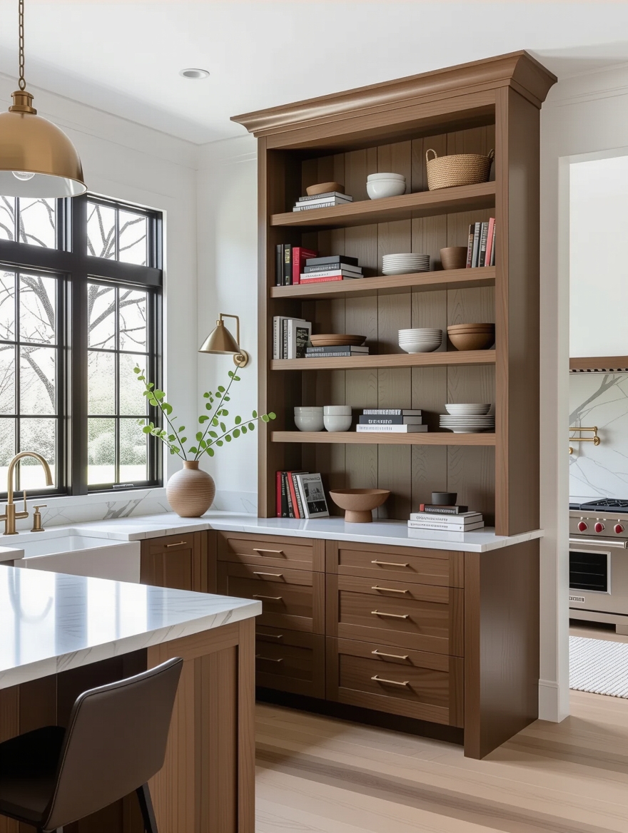stylish open kitchen divider