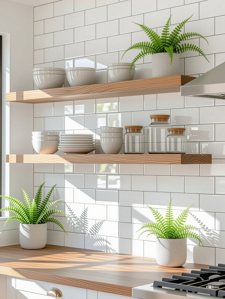 stylish space saving floating shelves