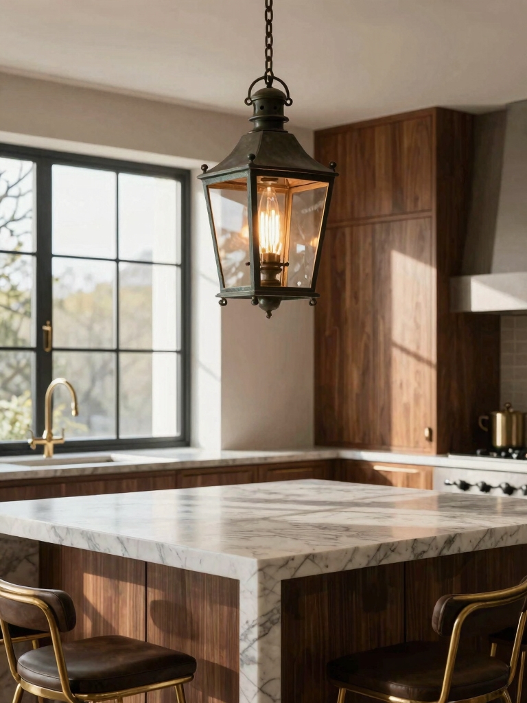 timeless lantern style kitchen fixtures