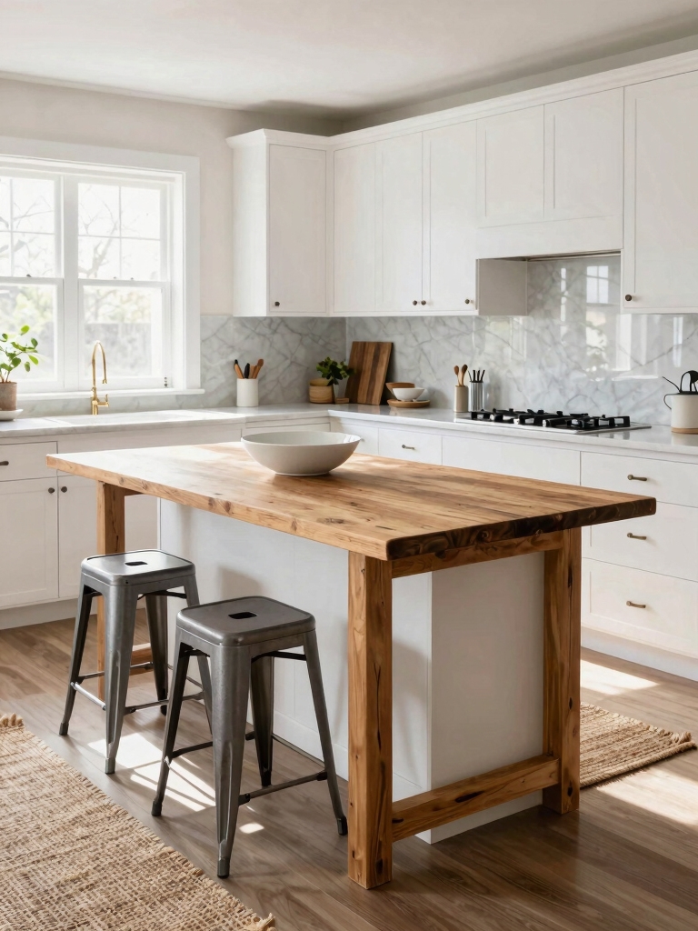 transform narrow table island