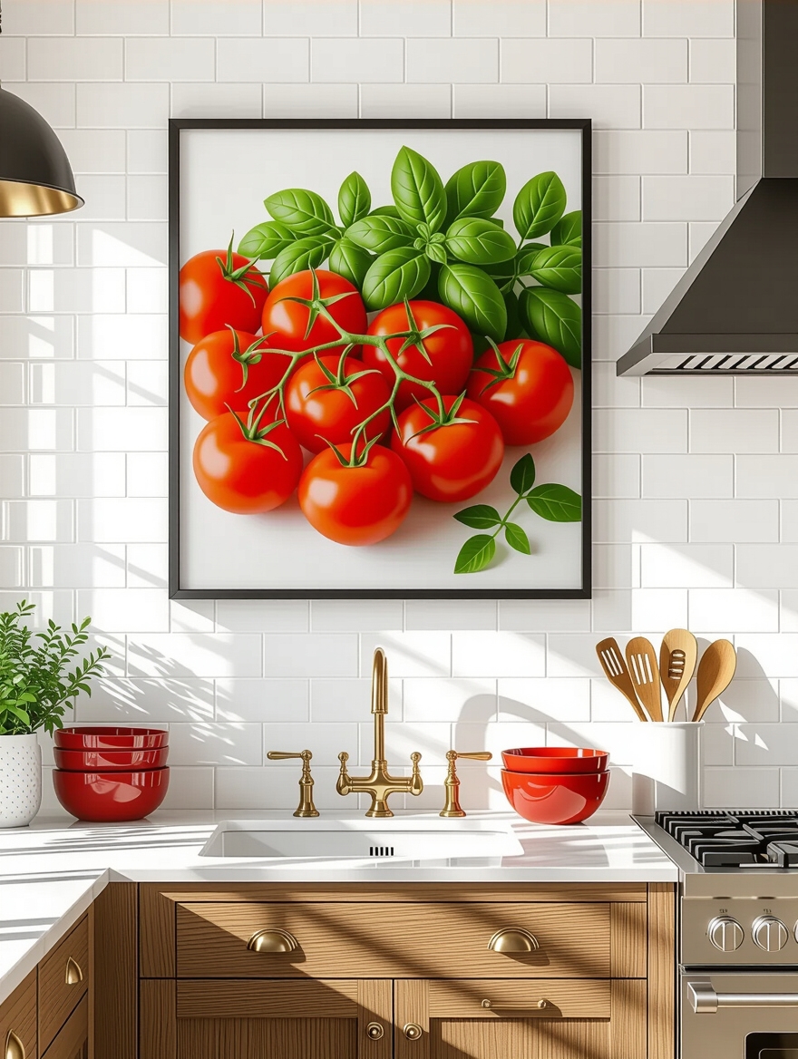 vibrant culinary wall decor