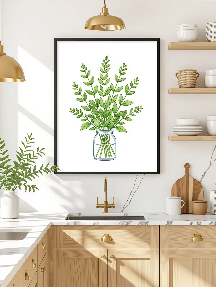 vibrant personalized kitchen art