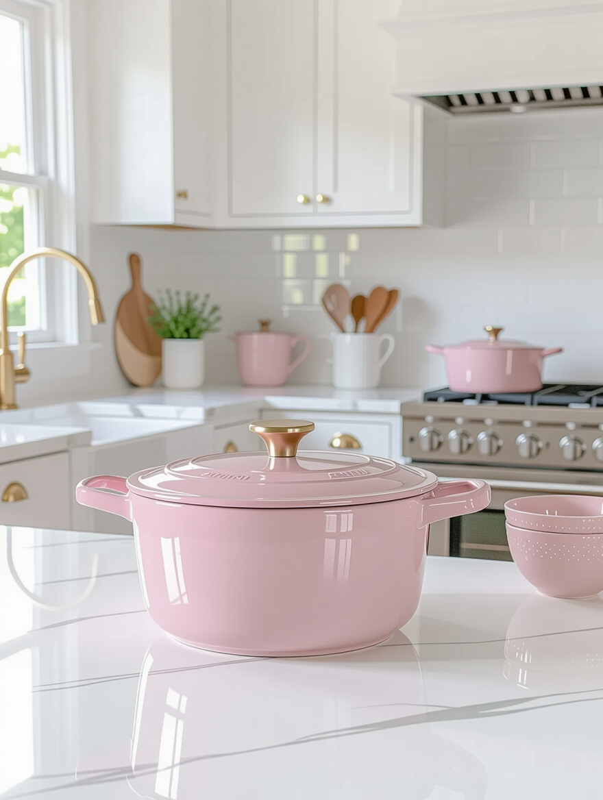 vibrant pink cookware styles