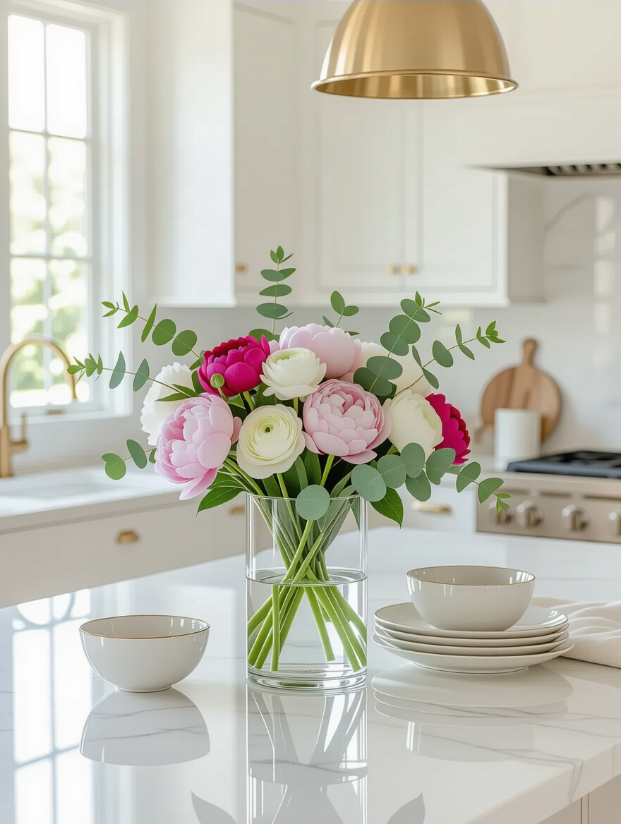 vibrant seasonal floral centerpiece