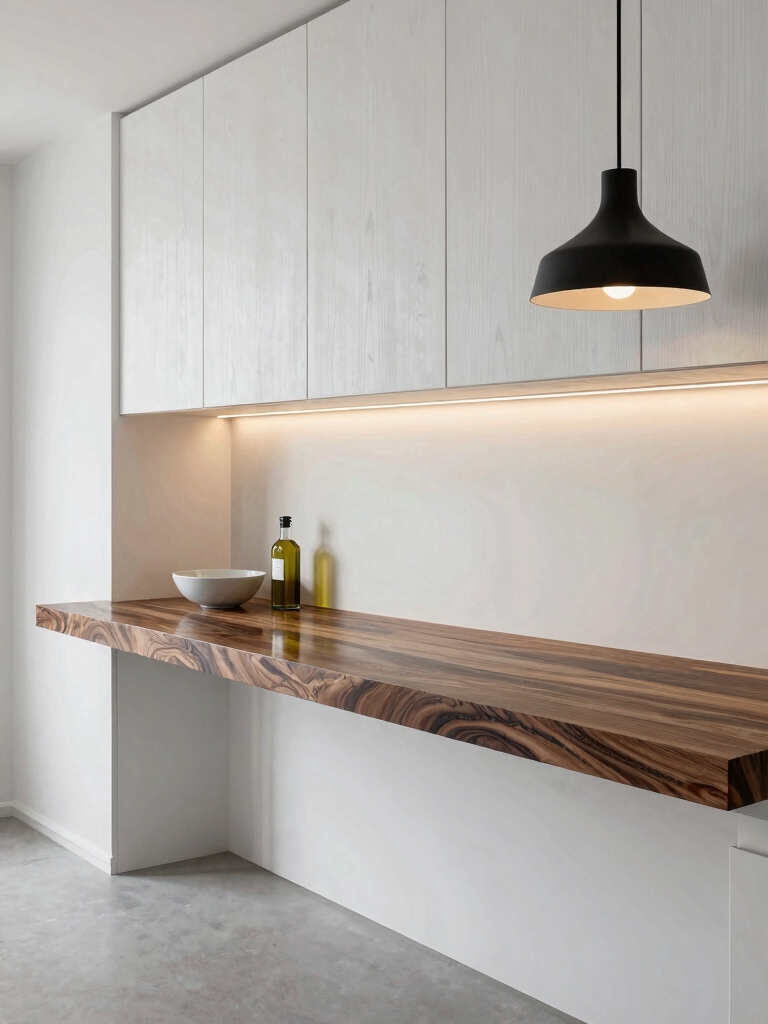wall mounted shelf island