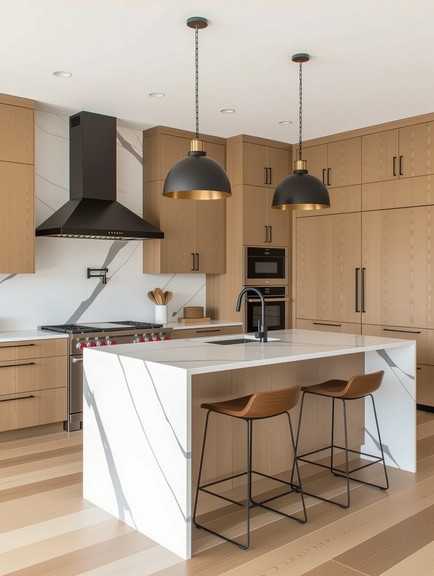 warm modern kitchen harmony