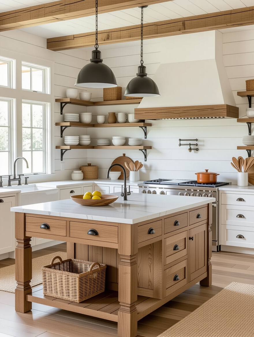 warm rustic kitchen charm