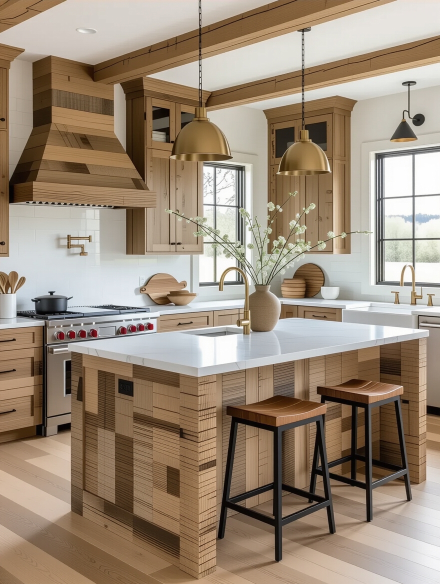 wood and quartz harmony
